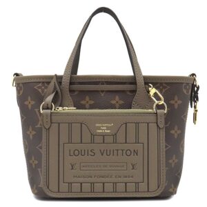 ルイヴィトン LOUIS VUITTON 2WAYバッグ ネヴァーフル インサイドアウト BB モノグラムキャンバス グレインレザー モノグラム×ダークファンゴ ゴールド金具 リバーシブル M12109 RFID 【保存袋】 【中古】
