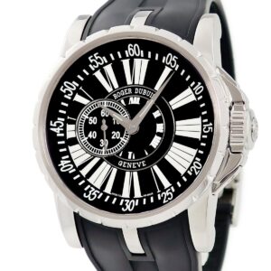 ロジェデュブイ ROGER DUBUIS エクスカリバー EX45 77 9 9.71R OH済 黒 ローマン スモールセコンド メンズ 腕時計自動巻き ブラック 【中古】