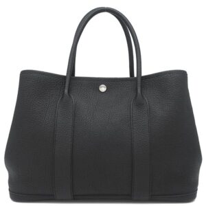 エルメス HERMES トートバッグ ガーデンパーティーPM ネゴンダ ブラック シルバー金具 黒 Y刻印 【中古】