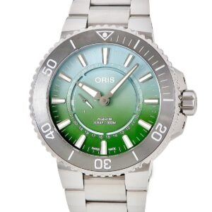 オリス ORIS アクイス ダットワット リミテッドエディションII 01 743 7734 4197 グリーン 限定 緑 メンズ 腕時計自動巻き グリーン 【中古】中古美品
