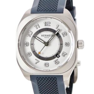 エルメス HERMES H08 SP1.747C 新品同様 チタン グレー エイチオーエイト デイト アラビア メンズ 腕時計自動巻き グレー 【中古】