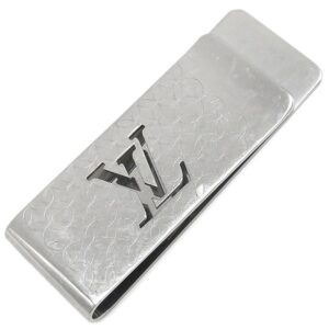 ルイヴィトン LOUIS VUITTON マネークリップ ビルクリップ シャンゼリゼ スティール シルバー モノグラムフラワー 札ばさみ M65041 AN5202 【中古】中古美品