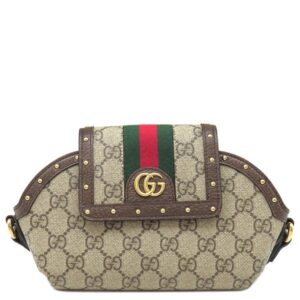 グッチ GUCCI ショルダーバッグ オフィディア AirPodsMaxケース GGスプリームキャンバス ブラウン ゴールド金具 オンライン限定 675995 【箱】 【中古】未使用保管品