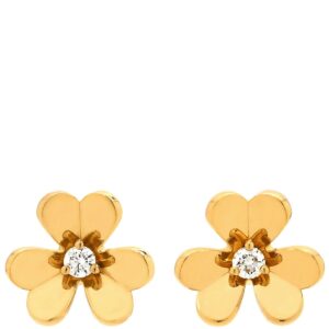 ヴァンクリーフアーペル Van Cleef & Arpels ピアス フリヴォル ピアス ミニ イエローゴールド Au750 18K 18金 ダイヤモンド VCARPJMN00 【中古】新品同様品