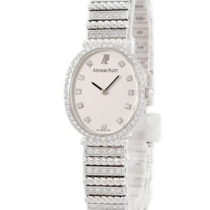 オーデマピゲ AUDEMARS PIGUET ドレスウォッチ オーバル 79273BC.ZZ.9034BC.01 K18WG無垢 純正ダイヤ ヴィンテージ レディース 腕時計手巻き シルバー 【中古】中古美品