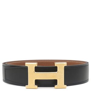 エルメス HERMES ベルト コンスタンスH ＃90 ボックスカーフ トゴ ブラック×ゴールド #90 マットゴールド金具 新品 未使用 2025年製 Hバックル K 【箱】 【中古】未使用保管品