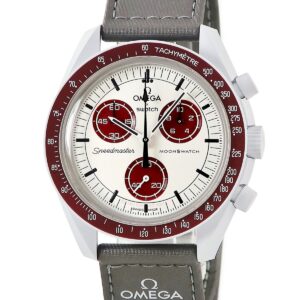 オメガ OMEGA スピードマスター バイオセラミック ムーンスウォッチ ミッション トゥ プルート SO33M101 メンズ 腕時計クオーツ ホワイト 【中古】