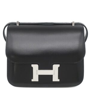 エルメス HERMES ショルダーバッグ コンスタンス3 ミニ ミロワール ボックスカーフ ブラック シルバー金具 2024年製 W 【箱】 【中古】未使用保管品