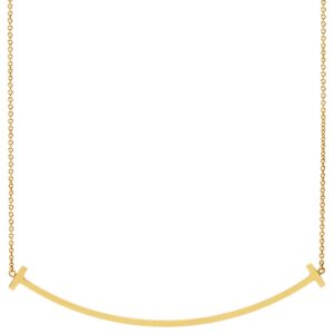 ティファニー Tiffany & Co ネックレス T スマイル ペンダント ラージ イエローゴールド T&Co. T smile K18YG Au750 18K 18金 60011652 【中古】