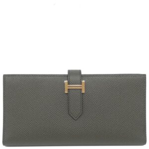 エルメス HERMES 長財布 ベアンスフレ ヴォーエプソン ヴェールグリス ゴールド金具 新品 未使用 グレー 2025年製 K 【箱】 【中古】未使用保管品