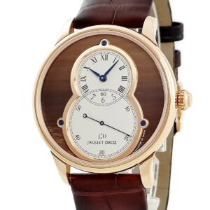 ジャケ・ドロー Jaquet Droz グランセコンド J003033442 K18PG無垢 ペトリファイドウッド 青針 限定1本 メンズ 腕時計自動巻き ブラウン 【中古】中古美品