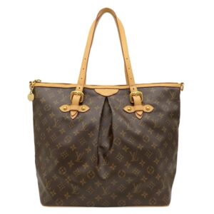 【★3％OFFクーポン】ルイヴィトン LOUIS VUITTON 2WAYバッグ パレルモ GM モノグラムキャンバス モノグラム ゴールド金具 茶 ショルダー トート M40146 MI1069 【中古】中古美品