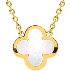 ヴァンクリーフアーペル Van Cleef & Arpels ネックレス ピュア アルハンブラ ホワイト×イエローゴールド Au750 18K シェル VCARA39700 【中古】