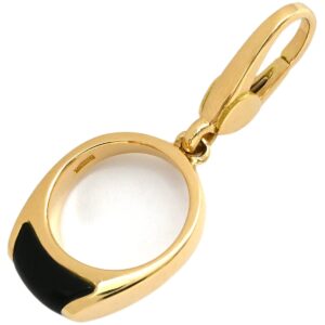 ブルガリ BVLGARI チャーム トロンケット イエローゴールド×ブラック 黒 Au750 18K 18金 オニキス キーホルダー リングモチーフ 【中古】