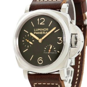 パネライ PANERAI ルミノール 1950 3デイズ パワーリザーブ アッチャイオ PAM00423 Q番 黒 スモールセコンド メンズ 腕時計手巻き ブラック 【中古】