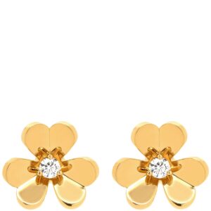ヴァンクリーフアーペル Van Cleef & Arpels ピアス フリヴォル ピアス ミニ イエローゴールド Au750 18K 18金 ダイヤモンド VCARPJMN00 【中古】