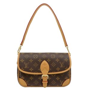 ルイヴィトン LOUIS VUITTON 2WAYバッグ ディアヌ NM PM モノグラムキャンバス モノグラム×ノワール ゴールド金具 茶 ショルダー M45985 【箱】 【中古】