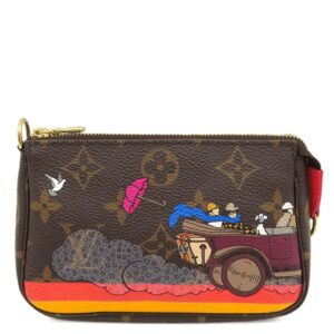 【★3％OFFクーポン】ルイヴィトン LOUIS VUITTON ハンドバッグ ポシェット アクセソワール 2015 クリスマス限定 モノグラムキャンバス モノグラム ゴールド金具 M41655 SF5105 【中古】新品同様品
