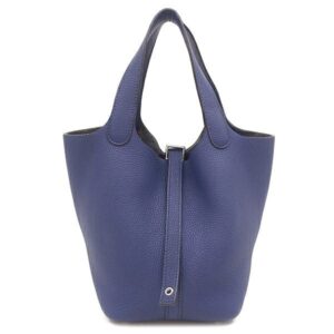 エルメス HERMES ハンドバッグ ピコタンロックPM トリヨンクレマンス ブルーアンクル シルバー金具 青 鍵1本欠品 Y刻印 【中古】