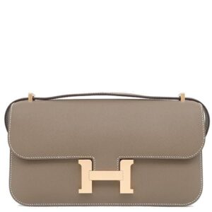 エルメス HERMES ショルダーバッグ コンスタンスエラン ミロワール ヴォーエプソン エトゥープ ピンクゴールド金具 未使用 PG RG K刻印(2025年製) 【箱】 【中古】
