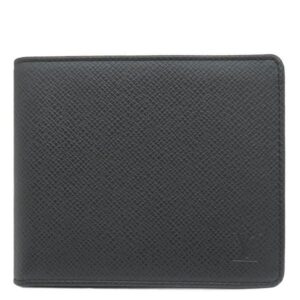 ルイヴィトン LOUIS VUITTON 二つ折り財布 ポルトフォイユ フロリン タイガ アルドワーズ シルバー金具 黒 イニシャル刻印有り M31112 SP3141 【中古】