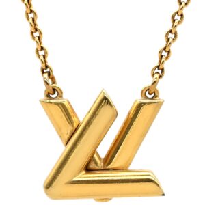 【★3％OFFクーポン】ルイヴィトン LOUIS VUITTON ネックレス GO-14 GP ゴールド LVツイスト M01729 LE1254 【中古】中古品