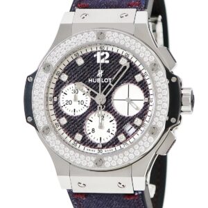 ウブロ HUBLOT ビッグバン パープル ジーンズ ダイヤモンド 341.SX.2790.NR.1104.JEANS 純正ダイヤ 限定 メンズ 腕時計自動巻き パープル 【中古】