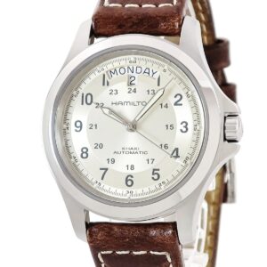 ハミルトン HAMILTON カーキ キング オート H644550 デイデイト シャンパン アラビア メンズ 腕時計自動巻き ベージュ 【中古】