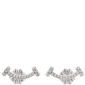 ティファニー Tiffany & Co ピアス Ｔスマイル ミニ ダイヤ ホワイトゴールド T&Co. 750 18K WG 60150739 【中古】