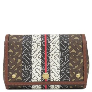 バーバリー BURBERRY ショルダーバッグ TBモノグラム ショルダー コーティングキャンバス レザー ブラウン×マルチカラー ゴールド金具 茶 白 黒 赤 【保存袋】 【中古】新品同様品