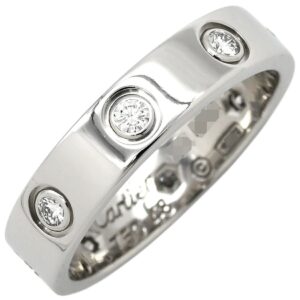 カルティエ Cartier リング 指輪 ラブリング フルダイヤ ホワイトゴールド #48 ミニラブ LOVE Ring ホワイトゴールド WG Au750 18K 18金 8P 8石 8粒 8号 【中古】