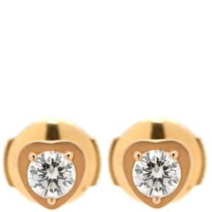 カルティエ Cartier ピアス ダムール ディアマン レジェ ドゥ ハート ピンクゴールド K18PG ローズ RG Au750 18K 18金 1P 1石 1粒 ダイヤ 【中古】