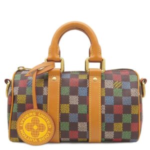 【★3％OFFクーポン】ルイヴィトン LOUIS VUITTON 2WAYバッグ キーポル バンドリエール 25 ダミエキャンバス LVバーズ ダミエエベヌキャンバス マルチカラー ゴールド金具 ファレル ウィリアムス N00148 不明 【中古】中古美品