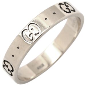 グッチ GUCCI リング 指輪 アイコン ホワイトゴールド #19 ICON 18K K18 WG 18号 【中古】中古品