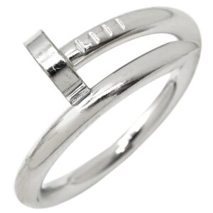 カルティエ Cartier リング 指輪 ジュストアンクル クラシックモデル ホワイトゴールド #59(JP19) 18K 750WG 釘モチーフ 19号 B4099200 【中古】中古品