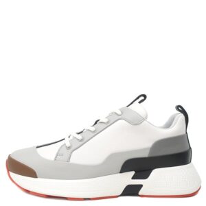 エルメス HERMES スニーカー ヒューゴ カーフ グレーXホワイト #40 新品 未使用 グレー 白 黒 H232986Z 【箱】 【中古】未使用保管品