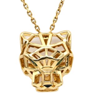 カルティエ Cartier ネックレス パンテール ドゥ カルティエ イエローゴールド 18K オニキス ツァボライトガーネット N7424210 【箱】 【中古】