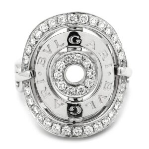 ブルガリ BVLGARI リング 指輪 チェルキ ダイヤリング ホワイトゴールド 18K Au 750 BVLGARI パヴェ サークルリング 12号 【中古】