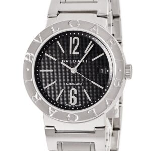 ブルガリ BVLGARI ブルガリブルガリ BB38BSSDAUTO/N BB38SS OH済 ブラック デイト バー アラビア ギョウシェ メンズ 腕時計自動巻き ブラック 【中古】中古美品