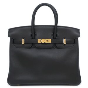 エルメス HERMES ハンドバッグ バーキン 25 ヴォースイフト ブラック ゴールド金具 黒 A 【中古】中古美品
