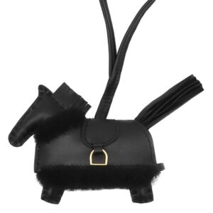 エルメス HERMES バッグチャーム ロデオ ロベオ プラッシュ PM アニョーミロ ヴォースイフト メリノウール ブラック ゴールド金具 新品 未使用 黒 ソーブラック 2026年製 G 【箱】 【中古】未使用保管品