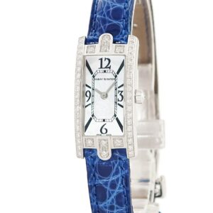 ハリーウィンストン Harry Winston アヴェニューC ミニ AVCQHM16WW024 K18WG無垢 純正ダイヤ シェル レディース 腕時計クオーツ シルバー 【中古】