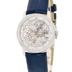 ヴァシュロン・コンスタンタン VACHERON CONSTANTIN トラディショナル 33558/000G-9394 OH済 K18WG無垢 純正ダイヤ レディース 腕時計手巻き シルバー 【中古】