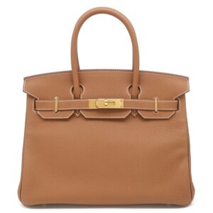 エルメス HERMES ハンドバッグ バーキン30 トゴ ゴールド ゴールド金具 茶 U 【保存袋】 【中古】新品同様品