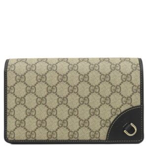 グッチ GUCCI ショルダーバッグ GGエンブレム ミニショルダーバッグ GGスプリームキャンバス ブラック×ベージュ ゴールド金具 820688 【箱】 【中古】未使用保管品