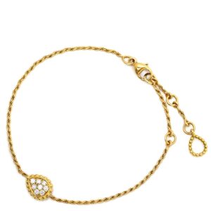 ブシュロン BOUCHERON ブレスレット セルパンボエム ブレスレット エクストラスモール イエローゴールド #17.5 ダイヤ 8P 8石 XS 18K 750 YG JBT00781 【中古】中古美品