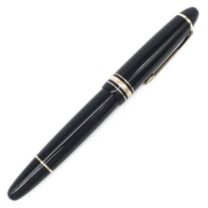 モンブラン Montblanc ボールペン マイスターシュテュック ルグラン ゴールドコーティング ローラーボール GP プレシャスレジン ブラック×ゴールド インク切れ 【中古】