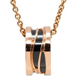 ブルガリ BVLGARI ネックレス ビーゼロワン レジェンド ピンクゴールド×ブラック B-zero1 K18PG Au750 18K 18金 黒セラミック CL858532 【中古】新品同様品