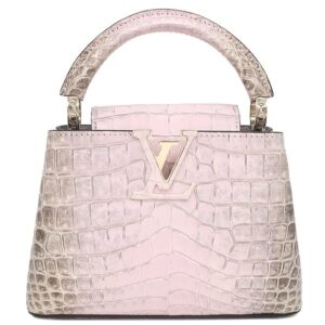 ルイヴィトン LOUIS VUITTON 2WAYバッグ カプシーヌ MINI クロコダイル ピンク系 ゴールド金具 グレー ショルダー ハンドバッグ RFID 【箱】 【中古】