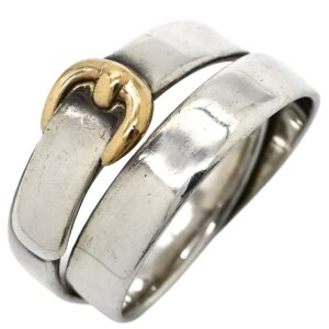エルメス HERMES リング 指輪 ダブルトゥルーリング シルバー×イエローゴールド #51(JP11) アクセサリー AG925 750 18K YG 10.5号 【中古】中古品